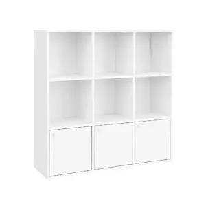 Songmics LBC33WT Sideboard with 3 Doors and 9 Shelves