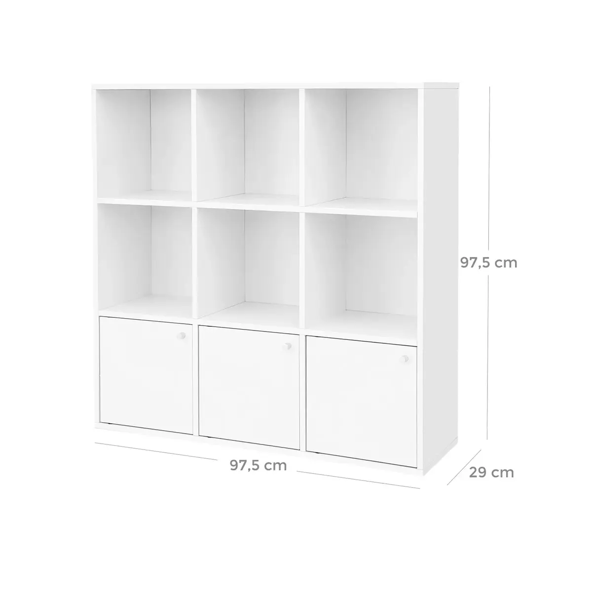 Songmics LBC33WT Sideboard with 3 Doors Photo 7