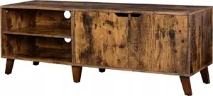 Vasagle TV Stand for TVs up to 60 Inches with 2 Doors and Adjustable Shelves