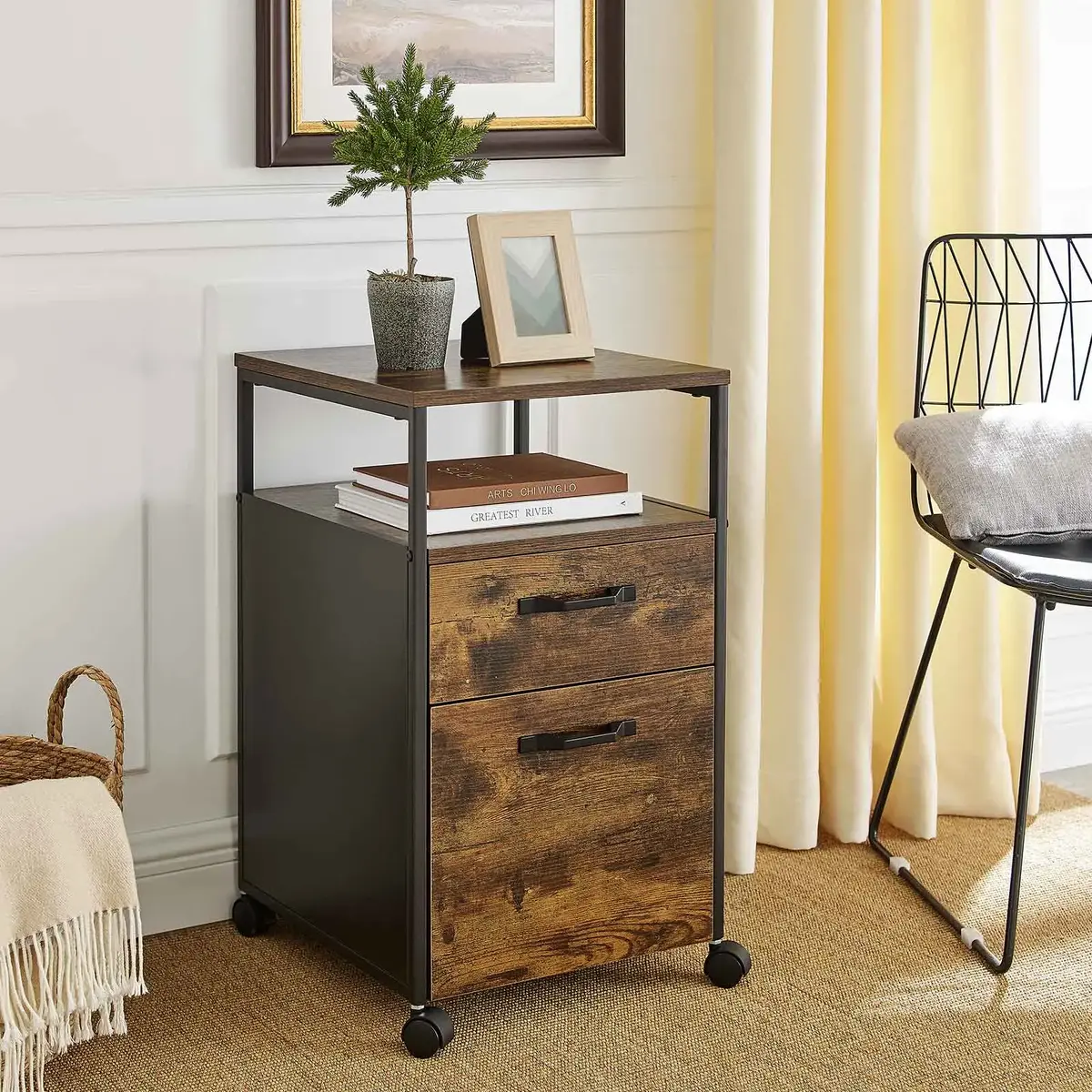 Vasagle OFC71X Filing Cabinet with 2 Drawers Photo 3