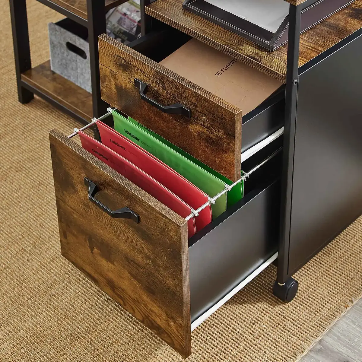 Vasagle OFC71X Filing Cabinet with 2 Drawers Photo 6