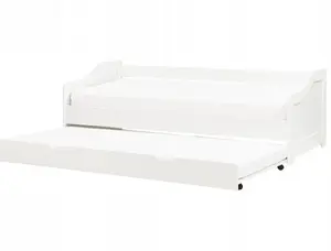 Выдвижная кровать Beliani LUNERAY, 90 x 200 см, белое дерево