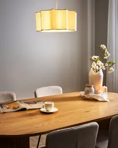 Beliani LUENHA piekaramā lampa, metāls, bēša