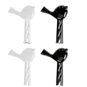 Koziol [pi:p] Bag Sealing Clips, 4-Piece Set, Black and White