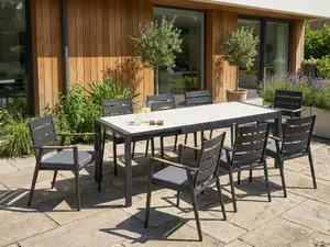 Beliani BINASCO Extendable Garden Table 160/220x90 cm Beige