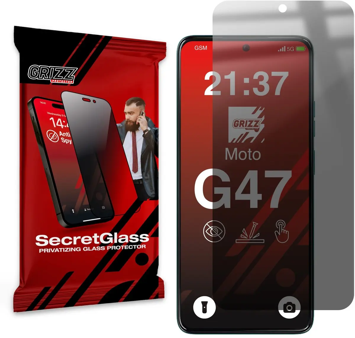 GrizzGlass SecretGlass matēts privātuma ekrāna aizsargstikls