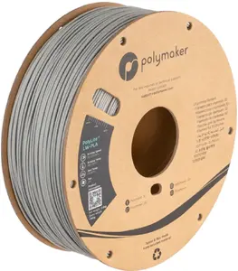 Polymaker PolyLite PLA 3D drukas kvēldiegs, 1.75 mm, pelēks, 800 g