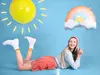 PartyDeco Rainbow Foil Balloon 550x400mm Photo 4