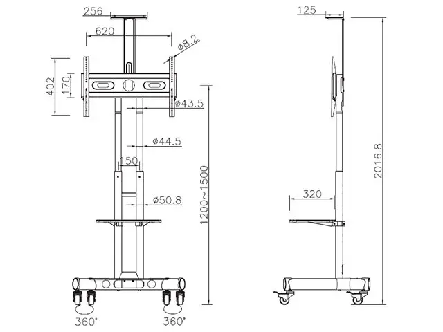 Multibrackets M Public Floorstand Basic 150 mobilais statīvs Photo 24