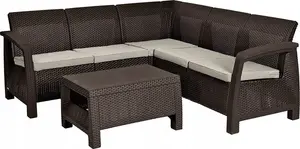 Садовый комплект мебели Keter Corfu Relax Set, коричневый