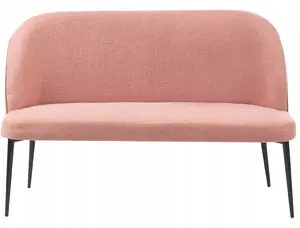 Двухместная мягкая скамья Beliani OSBY, розовая