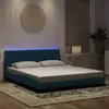 Каркас кровати VidaXL Hanko 180x200 см - синий бархат Photo 2