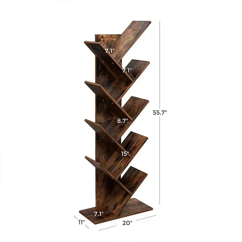 Songmics Vasagle Tree Bookshelf 8-Tier Storage Unit Photo 3