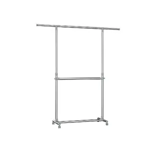 Songmics LLR401 Clothes Valet Stand, ABS and Stainless Steel, Grey