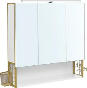 Vasagle Bathroom Cabinet with Mirror and Integrated Lighting