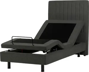 Регулируемая кровать Beliani DUKE II 90 x 200 см темно-серого цвета