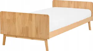 Деревянная кровать Beliani BONNAC 90 x 200 см светлого цвета