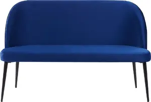 Двухместный диван Beliani OSBY из синего бархата