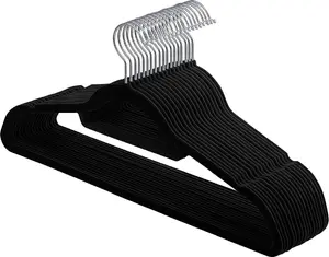 LEOBERT CRF20B Velvet Clothes Hangers, 20-Piece Set