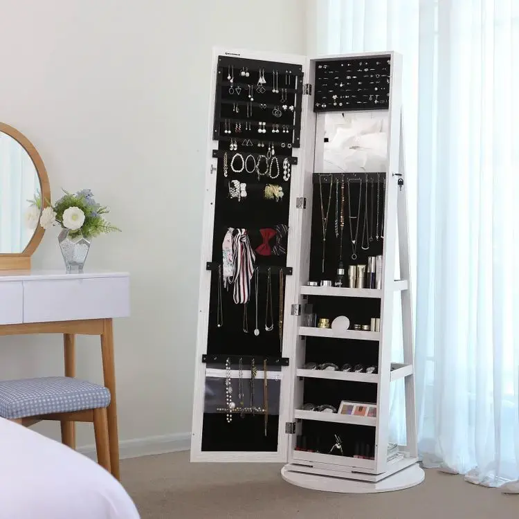 Вращающийся шкаф для украшений Songmics JBC62W Photo 3