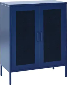 Beliani WAKATIPU Two-Door Metal Cabinet Dark Blue