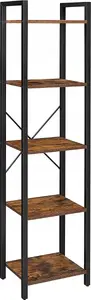 Vasagle 5-Tier Bookshelf with Steel Frame Storage Stand