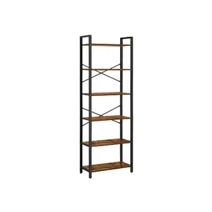 Vasagle LLS062B01 6-Shelf Bookcase with Steel Frame