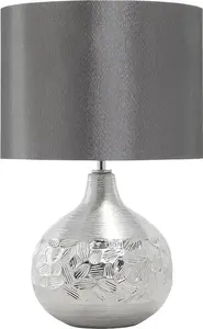 Beliani YAKIMA Table Lamp Porcelain Silver