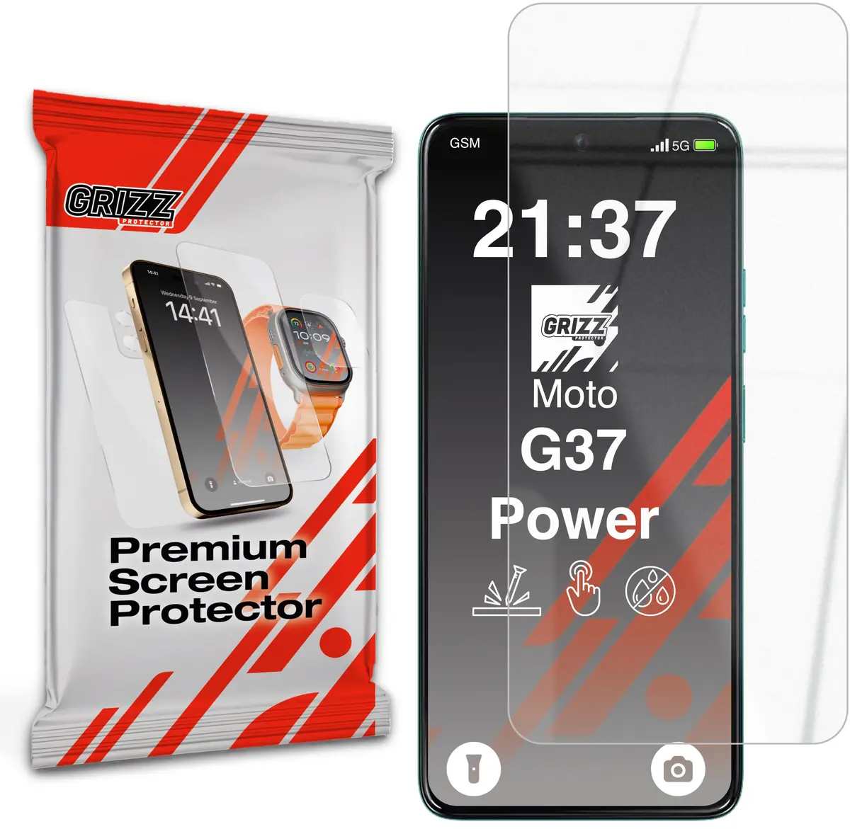 GrizzGlass HybridGlass hibrīda ekrāna aizsargstikls Motorola