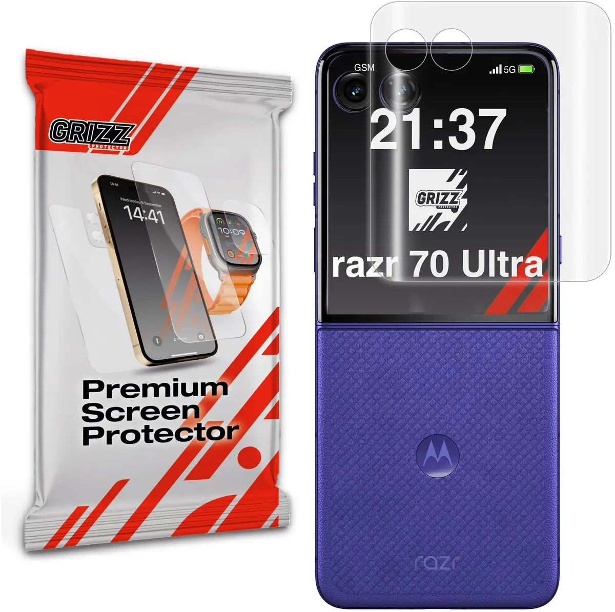 GrizzGlass Hydrofilm hidrogēla ekrāna aizsargplēve Motorola