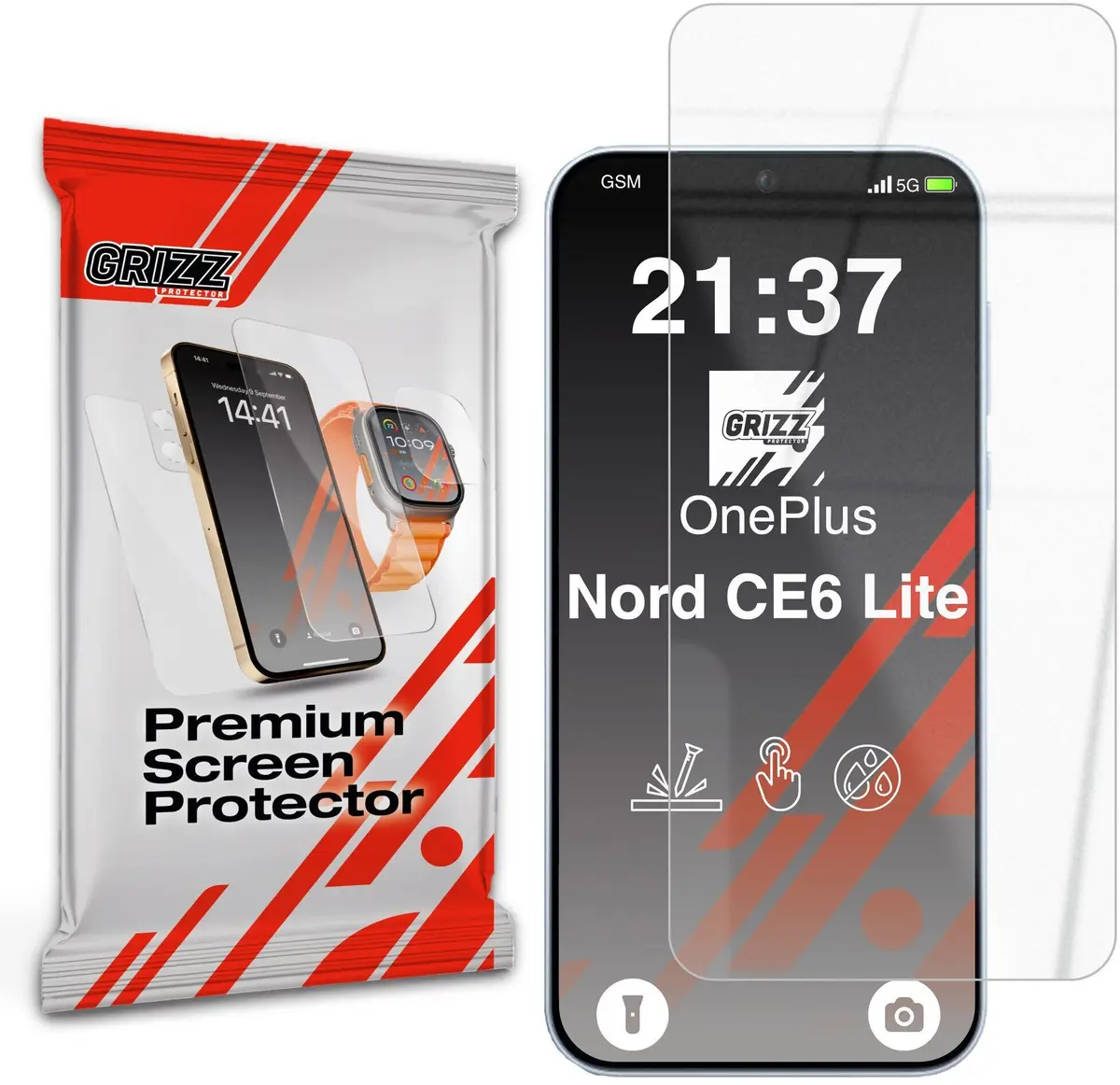 GrizzGlass HybridGlass hibrīda ekrāna aizsargstikls viedtālrunim