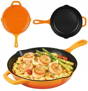 Atusa Hage Enameled Cast Iron Frying Pan 26cm Mustard