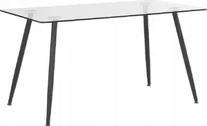 Beliani Stół do jadalni szklany 140 x 80 cm MIDLAND!