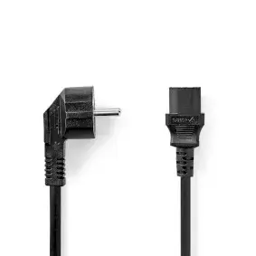 Nedis CEGL10000BK20 Power Cable 2 m CEE 7/5 to C13 Coupler Black
