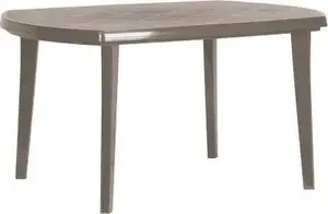 Allibert Elise Oval Plastic Table, Cappuccino