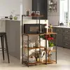 Кухонный стеллаж LEOBERT - черный и коричневый Photo 3