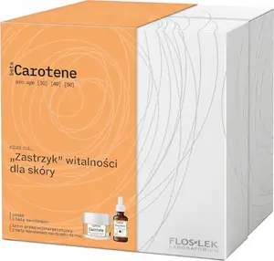 Floslek Beta-Carotene Set: Face Oil 30ml and Anti-Wrinkle Day and Night Cream 50ml