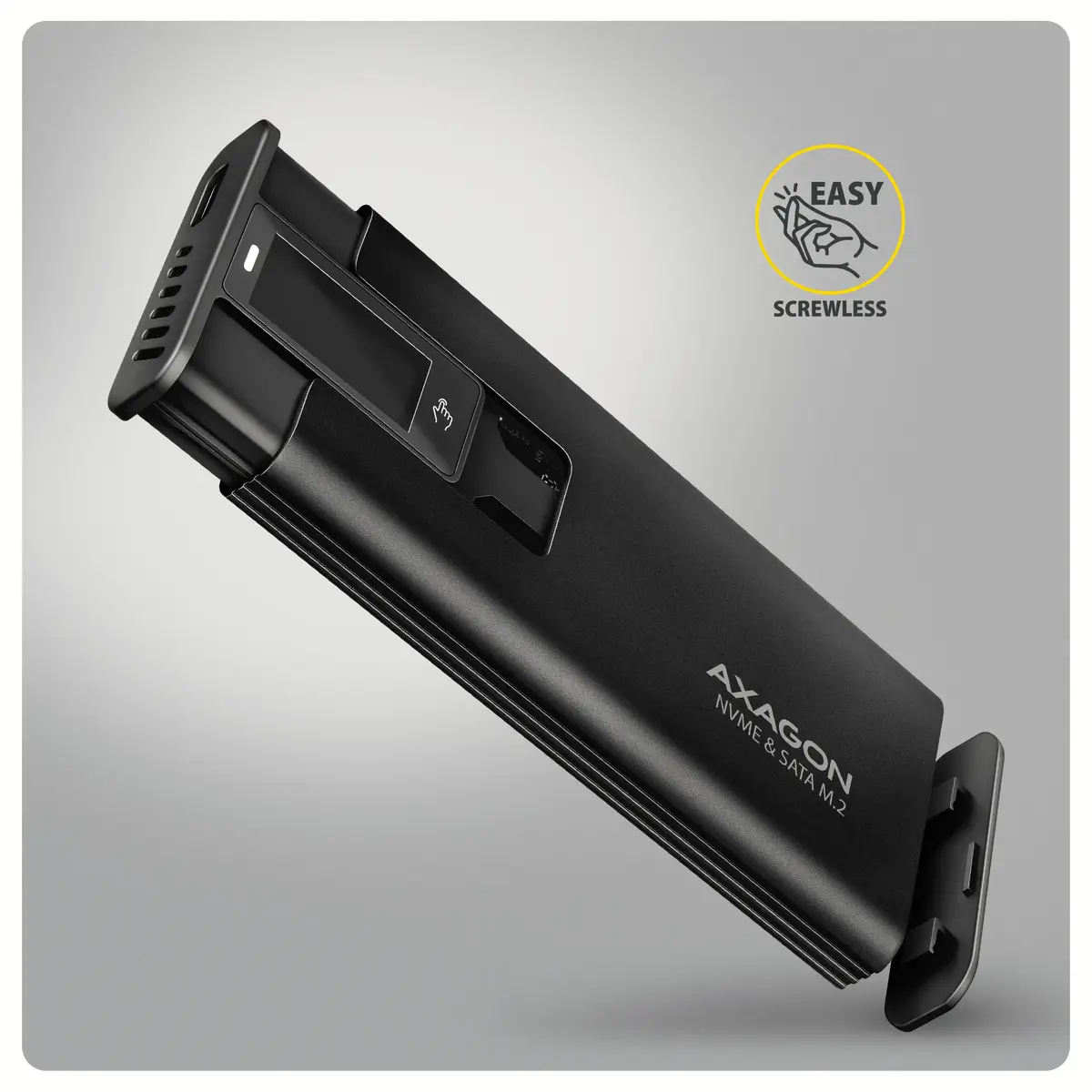 Внешний корпус для SSD AXAGON EEM2-SD2B USB-C M.2 NVMe/SATA Photo 6