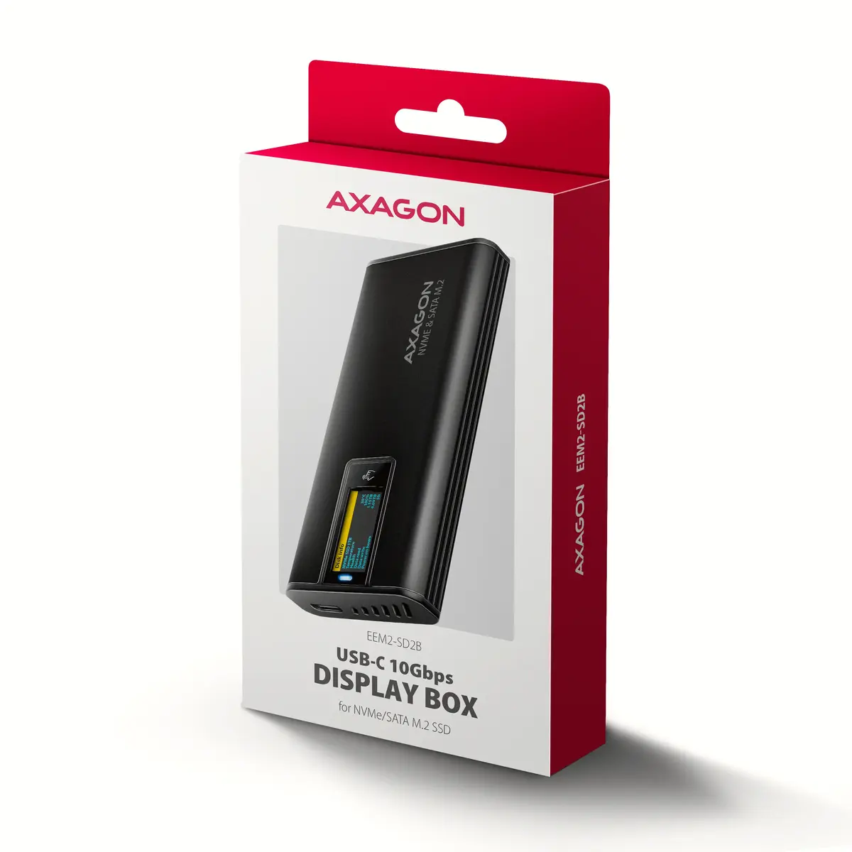 Внешний корпус для SSD AXAGON EEM2-SD2B USB-C M.2 NVMe/SATA Photo 11