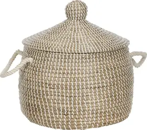 Beliani MYTHO Seagrass Basket Light