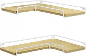Vasagle Corner Wall Shelves, Set of 2 Floating Shelves