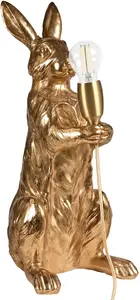 Beliani BUGS Table Lamp Gold Rabbit Design