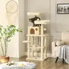 Игровой комплекс для кошек Songmics FEANDREA 143 см, бежевый Photo 6
