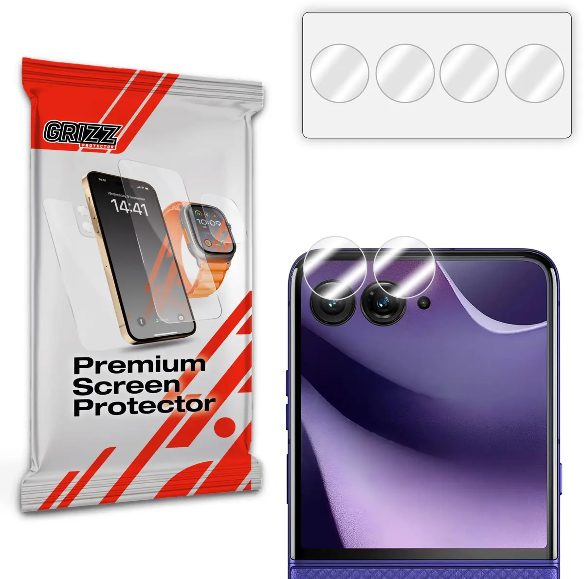 GrizzGlass HybridGlass kameras aizsargstikls Motorola razr