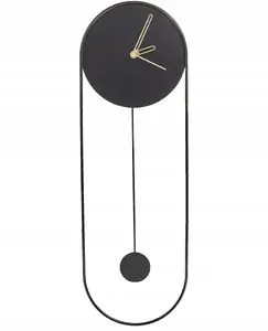 Beliani Zegar ścienny SALVAN 20 cm Metal Czarny