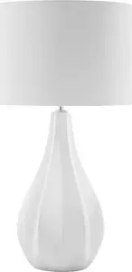Beliani SANTEE Table Lamp, Porcelain, White