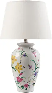 Beliani ACROSSO Table Lamp, White Porcelain