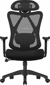 Krzesło biurowe Songmics Krzesło Biurowe, Ergonomiczne Krzesło Biurowe, Krzesło Komputerowe, Krzesło Siatkowe, Regulowane Podparcie Lędźwiowe I Zagłówek,