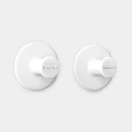 Brabantia ReNew Wall-Mounted Towel Hook - White Photo 2