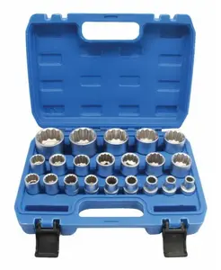Milwaukee S-SHS21 1/2" 12-punktu īso galviņu komplekts, 21 daļa